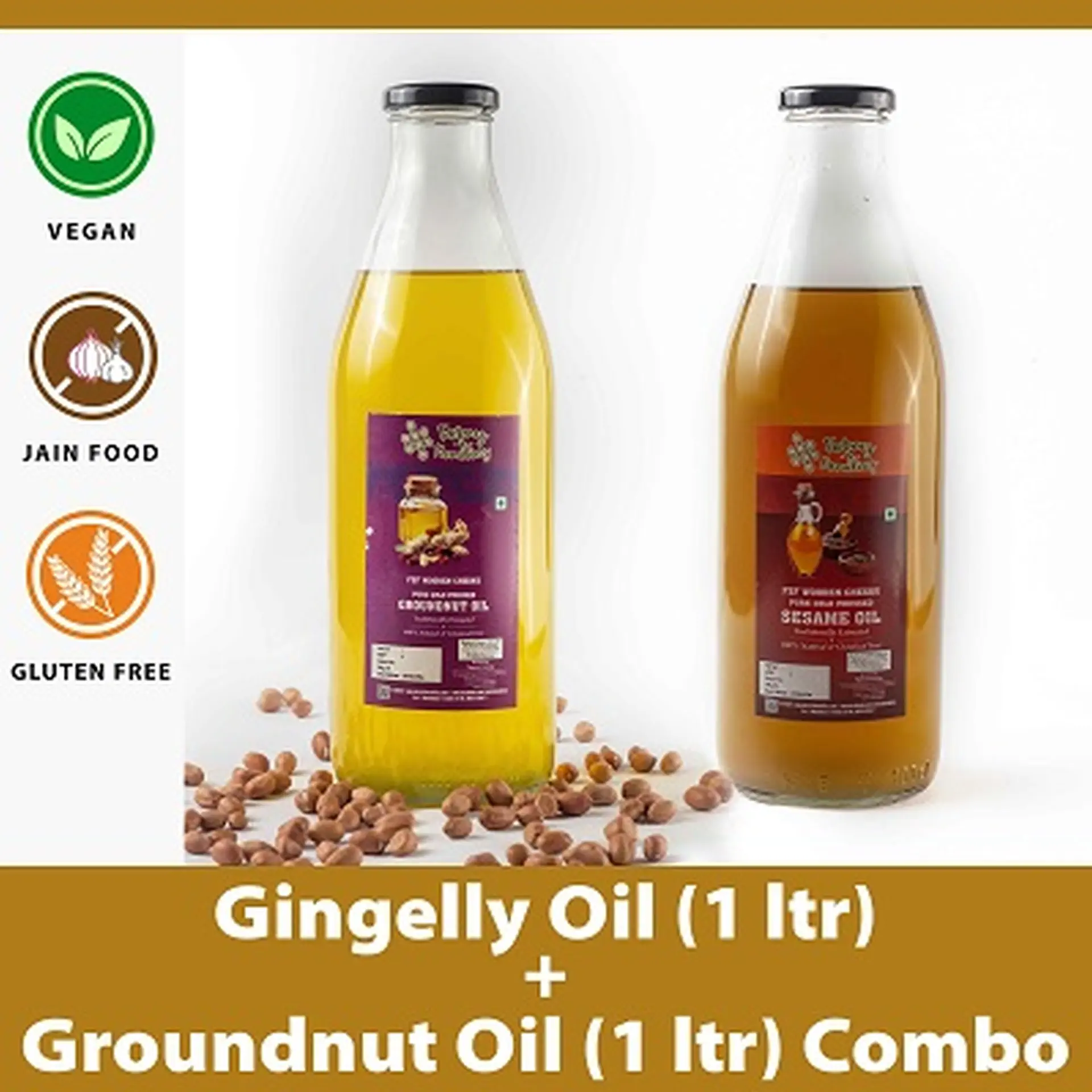 Gingelly Oil (1 ltr) + Groundnut Oil (1 ltr) Combo