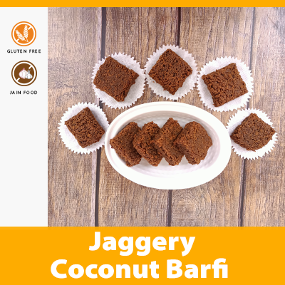 Coconut Barfi with Organic Jaggery