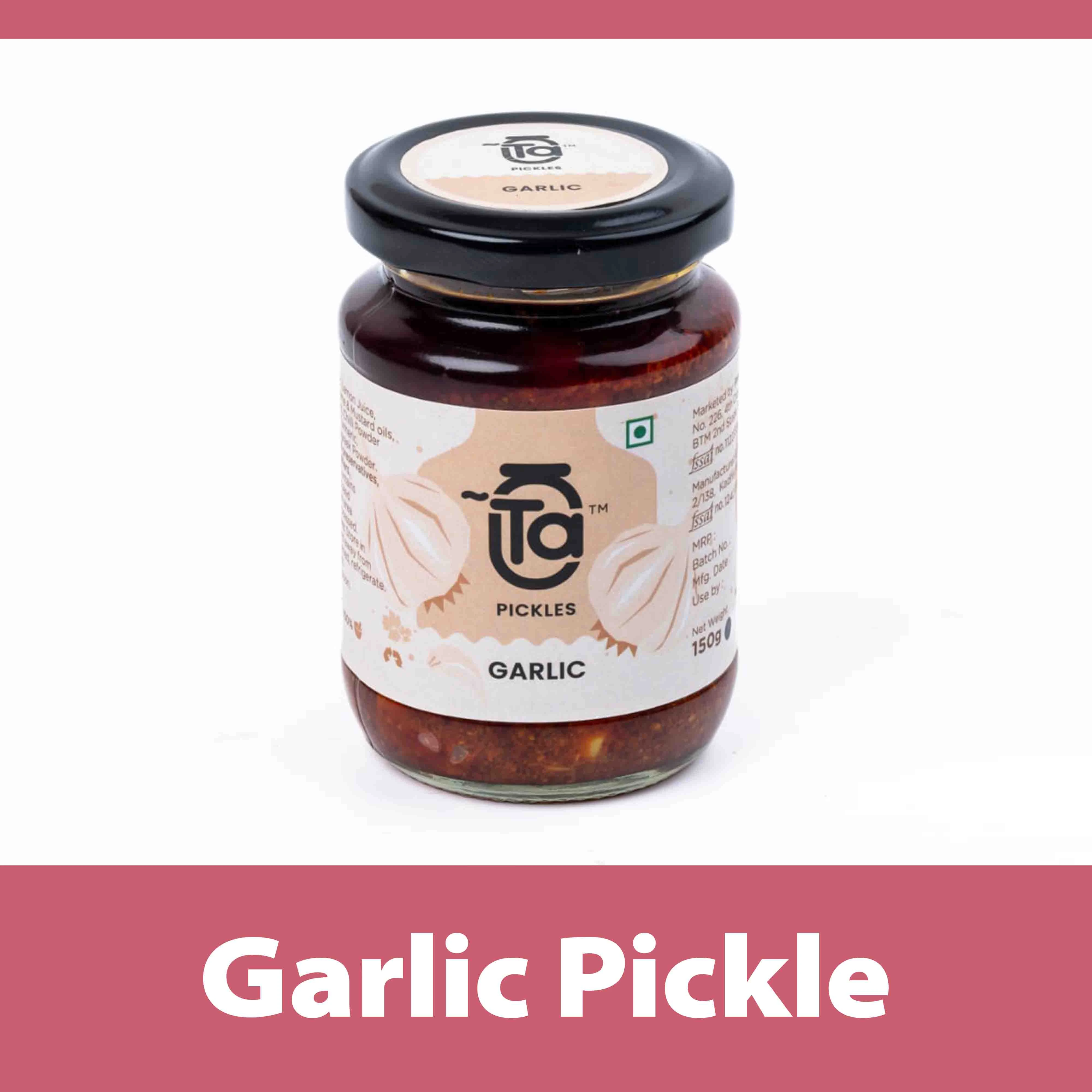 Garlic Pickle (150 gms) - made with cold pressed oil